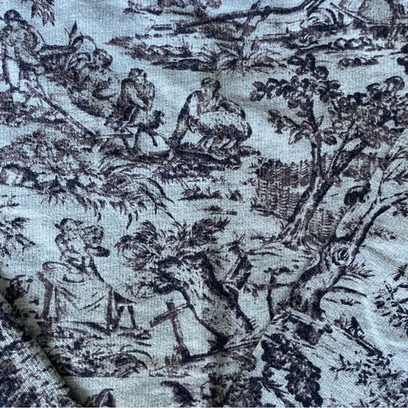 J. CREW Cropped Sweatshirt in French Toile Print - Picture 4 of 6